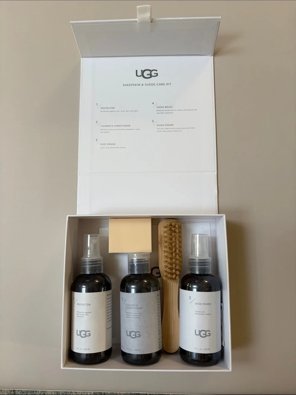 UGG Sheepskin & Suede Care Set — White, Tan, Brown